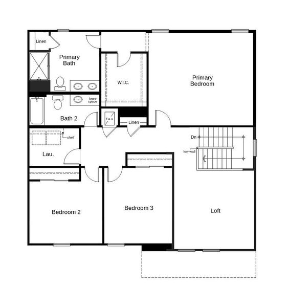 2D floor plan layout of this home in Copper Ridge, Jacksonville, FL (Image 3).