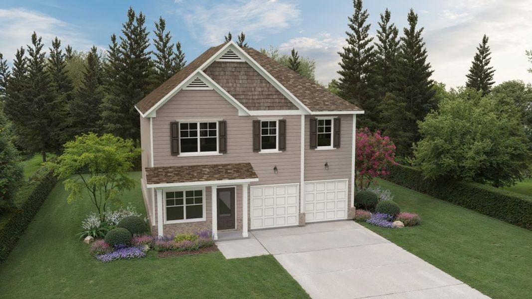 Representative exterior photo of a completed home built from the The Boxwood by Direct Residential Communities in Neely Farm, Covington, GA (Image 6).
