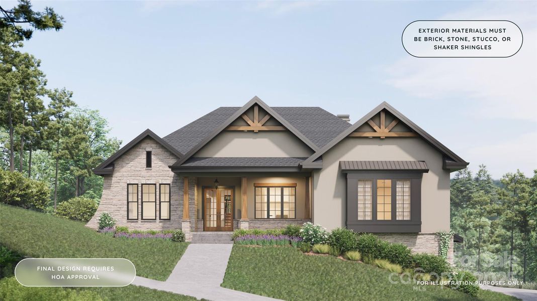 Front exterior of a new home in , Belmont, NC, highlighting curb appeal (Image 1).