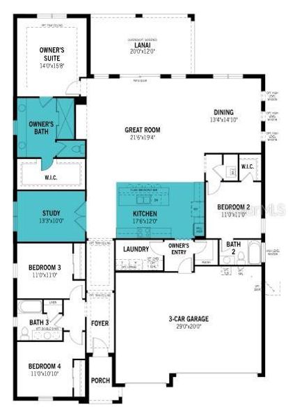 2D floor plan layout of this home in Sunstone Lakeside at Wellen Park, Venice, FL (Image 2). 2D floor plan layout of this home in Sunstone Lakeside at Wellen Park, Venice, FL (Image 2).