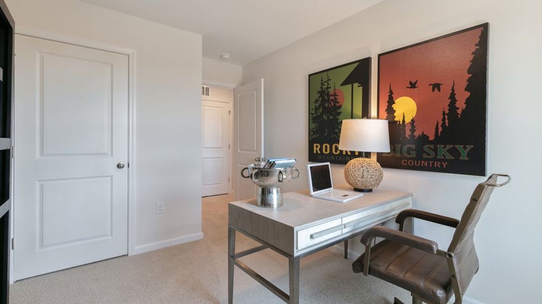 Furnished interior view inside a new home in The Townes at Ridgewood Farms, Winterville (Image 30).