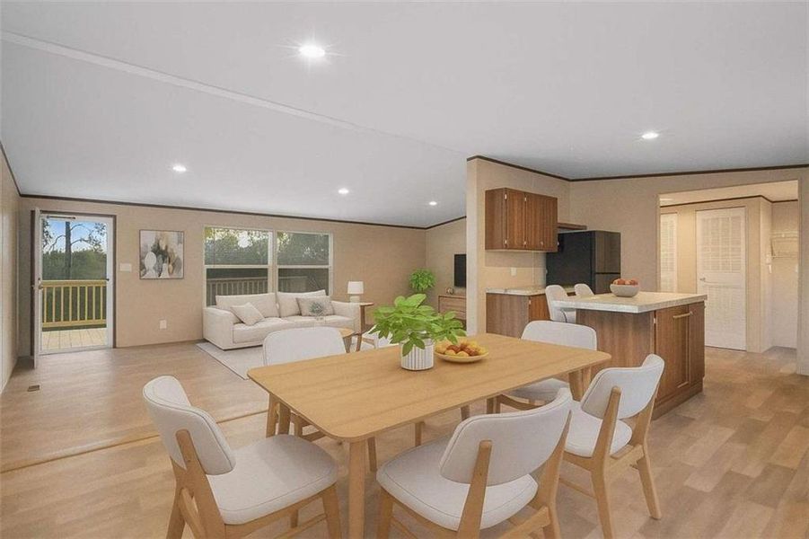 Furnished interior view inside a new home in , Ellijay (Image 9).