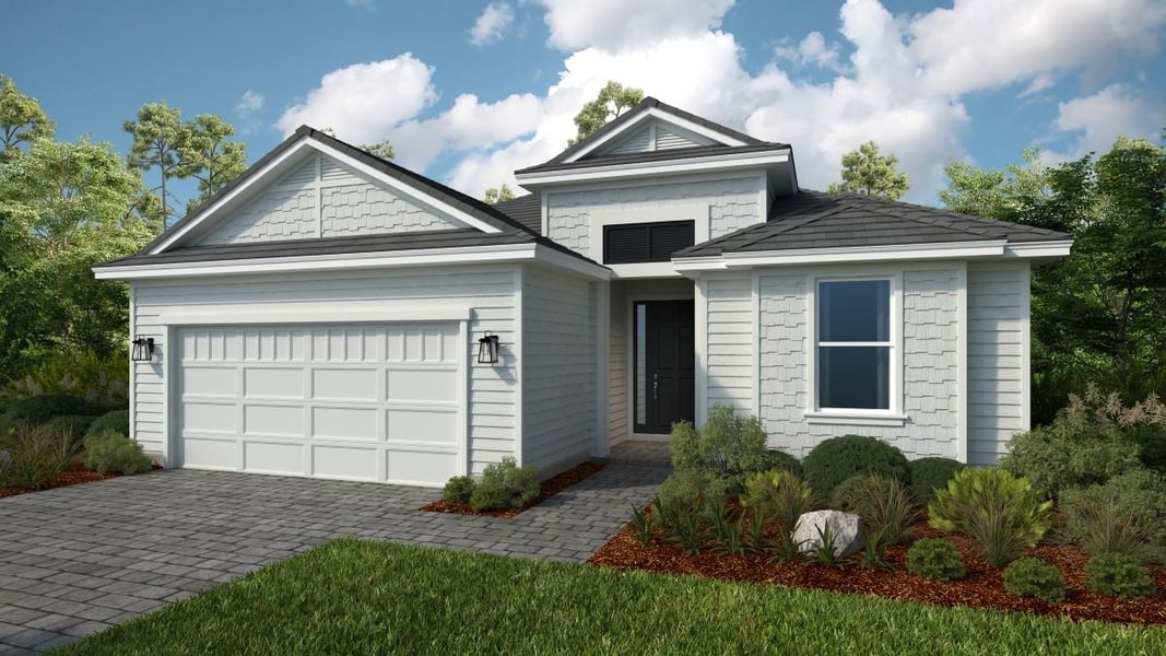 Representative exterior photo of a completed home built from the Lavello by Taylor Morrison in Esplanade at St. Marys, St. Marys, GA (Image 1). Representative exterior photo of a completed home built from the Lavello by Taylor Morrison in Esplanade at St. Marys, St. Marys, GA (Image 1).