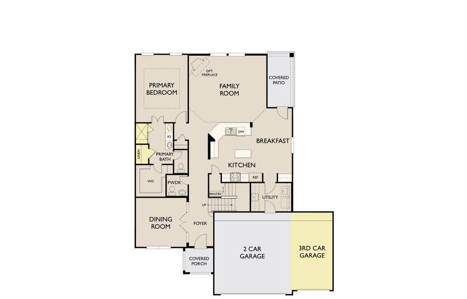 2D floor plan layout for the Tyler by Ashton Woods in Sunterra Lakes, Brookshire, TX (Image 3). 2D floor plan layout for the Tyler by Ashton Woods in Sunterra Lakes, Brookshire, TX (Image 3).