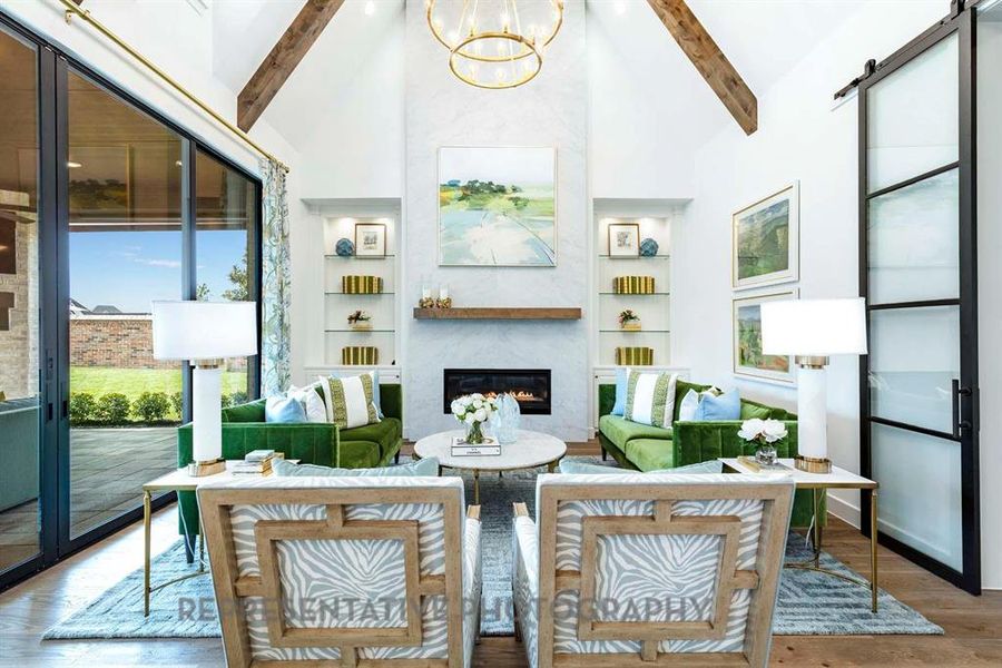 Furnished interior view inside a new home in Star Trail, Prosper (Image 5).