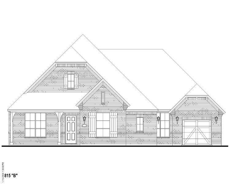 Plan 851 Elevation B Plan 851 Elevation B