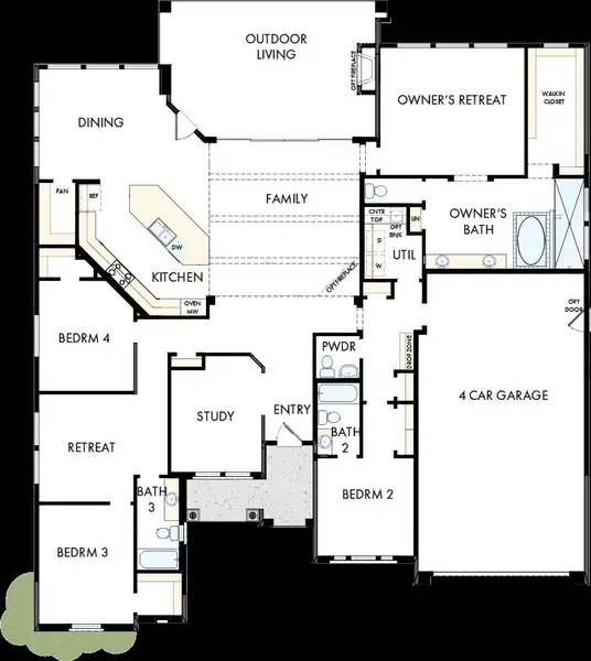 2D floor plan layout of this home in The Heights at Victory, Buckeye, AZ (Image 2). 2D floor plan layout of this home in The Heights at Victory, Buckeye, AZ (Image 2).
