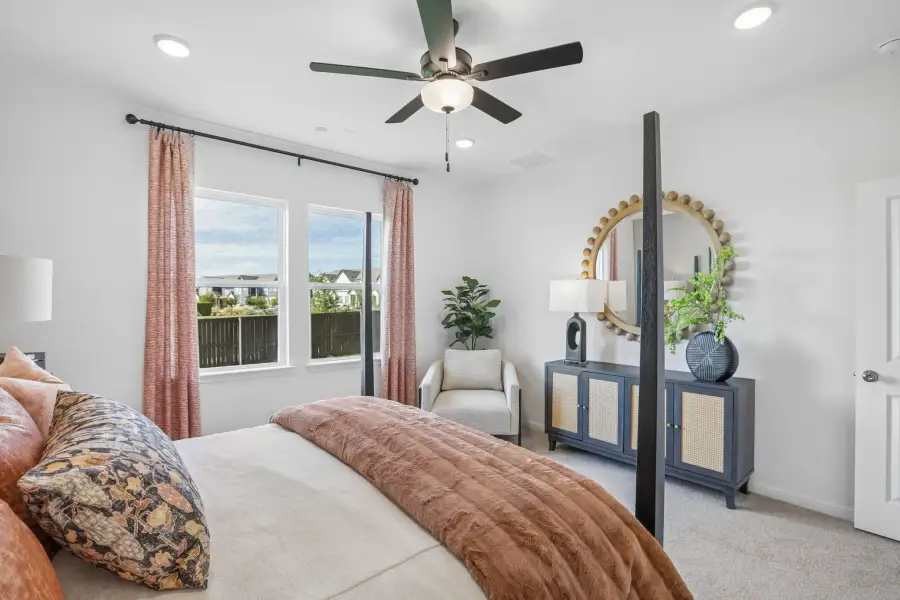 Representative furnished interior of a home built from the Sparrow by Taylor Morrison in Longview, Del Valle (Image 26).