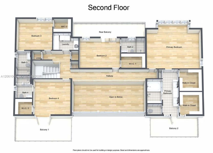 2D floor plan layout of this home in , Coral Gables, FL (Image 6).