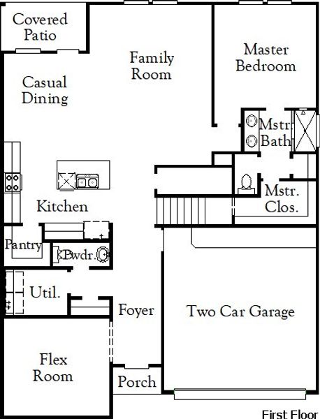 2D floor plan layout for the Martin by Coventry Homes in Westridge Cove 50', Conroe, TX (Image 3). 2D floor plan layout for the Martin by Coventry Homes in Westridge Cove 50', Conroe, TX (Image 3).