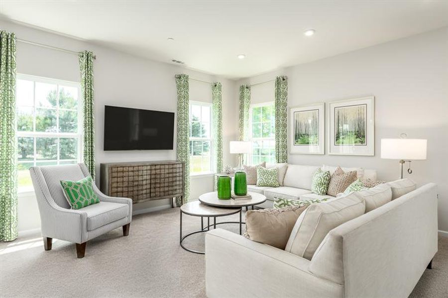 Furnished interior view inside a new home in The Mills at Rocky River Townhomes, Concord (Image 11).