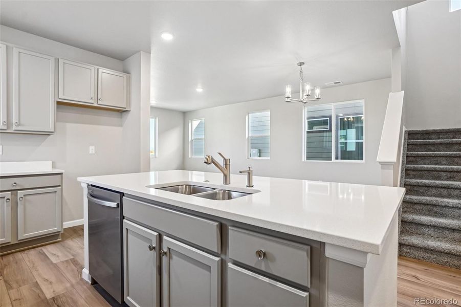 Furnished interior view inside a new home in Parkway at Prairie Center Village, Brighton (Image 14).