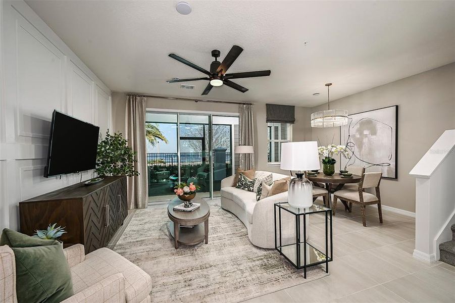 Furnished interior view inside a new home in Towns at Riverwalk: Lake Monroe TH, Sanford (Image 9).