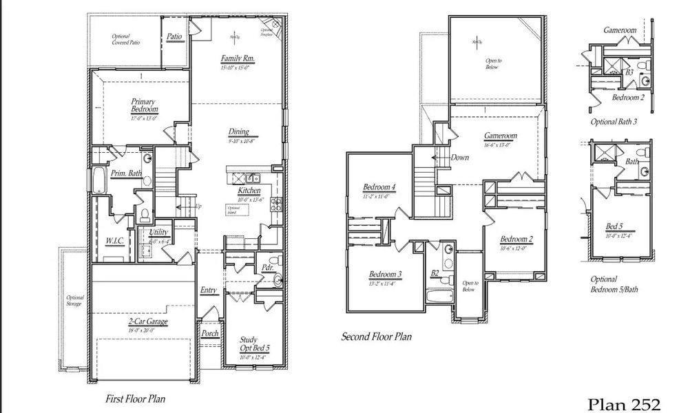 2D floor plan layout of this home in Olympia Fields, Fresno, TX (Image 3).