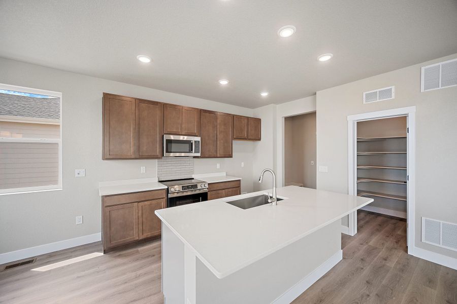 Furnished interior view inside a new home in Trails at Aspen Ridge-3, Colorado Springs (Image 6).