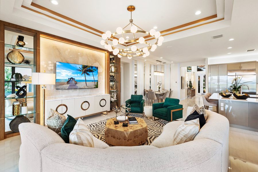 Representative furnished interior of a home built from the Bimini Grande by GL Homes in Valencia Del Mar (55+), Boynton Beach (Image 9).