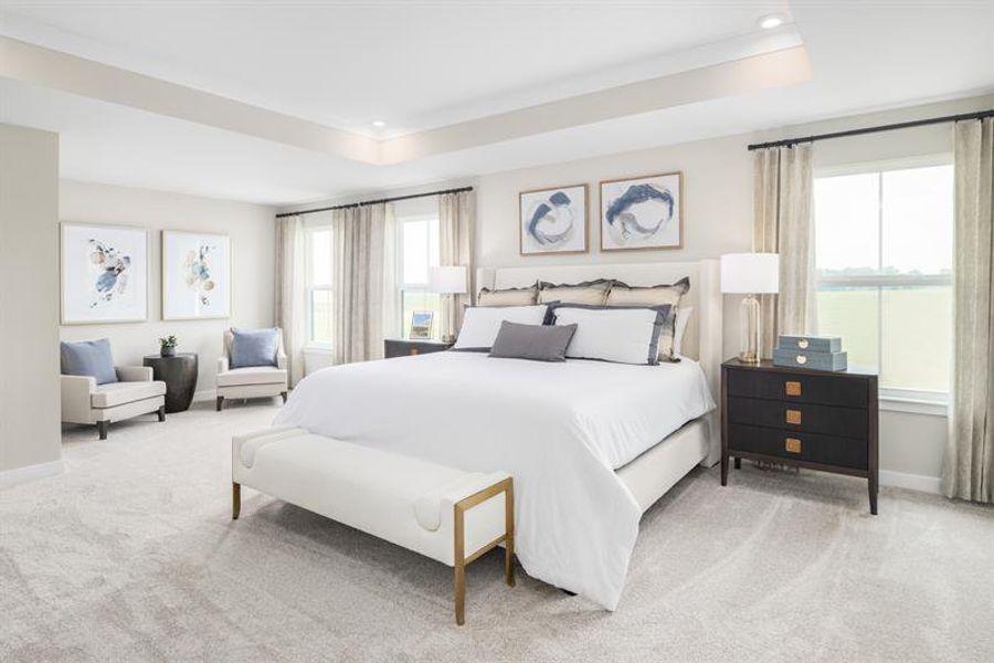 Representative furnished interior of a home built from the Normandy by Ryan Homes in Eagles Crest, Cornelia (Image 24).