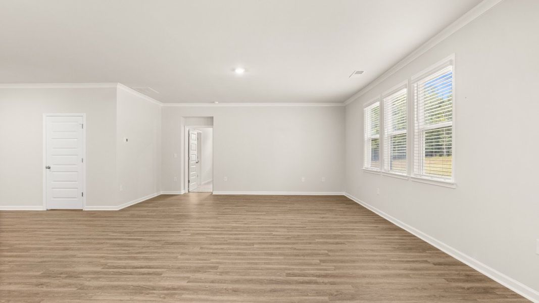 Representative unfurnished interior of a home built from the Avion by D.R. Horton in Kingston Ranch at Lake Oconee, Buckhead (Image 13). Representative unfurnished interior of a home built from the Avion by D.R. Horton in Kingston Ranch at Lake Oconee, Buckhead (Image 13).