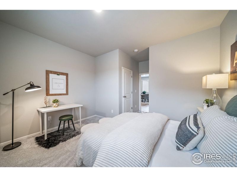 Furnished interior view inside a new home in Thompson River Ranch, Johnstown (Image 11).