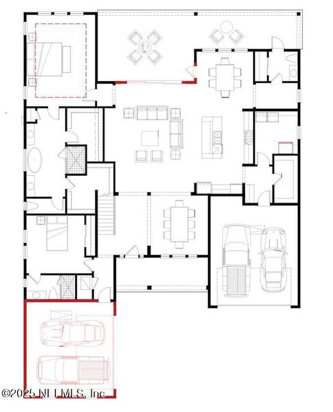 2D floor plan layout of this home in SilverLeaf, St. Augustine, FL (Image 5).