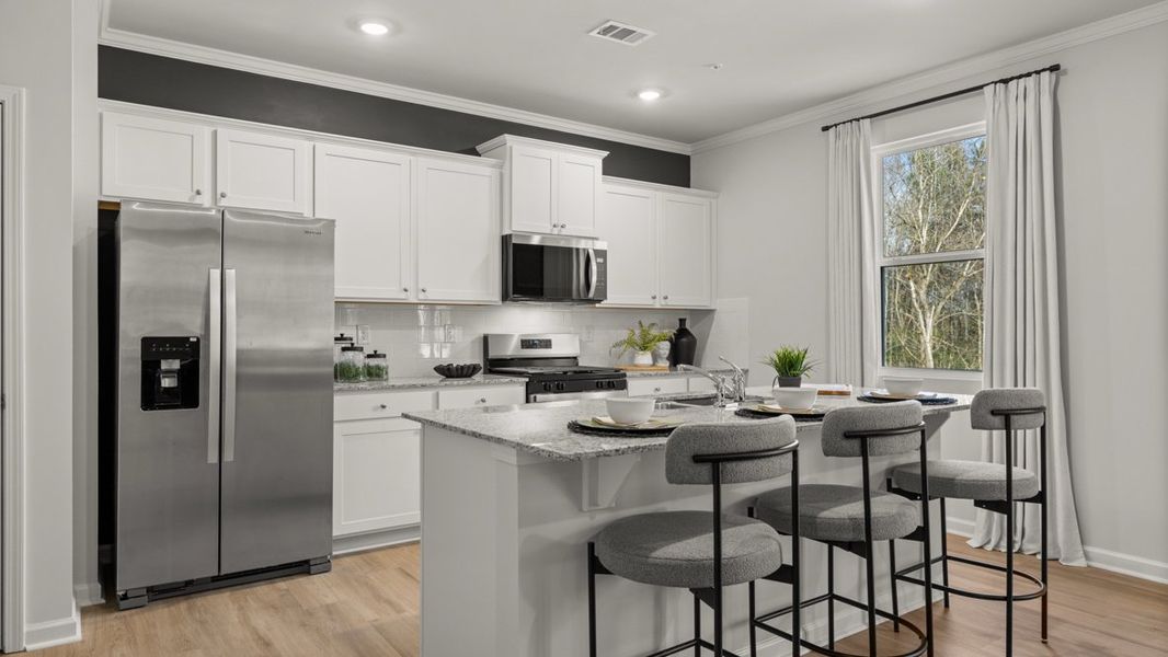 Representative furnished interior of a home built from the FLORA by D.R. Horton in Creekview, Atlanta (Image 9). Representative furnished interior of a home built from the FLORA by D.R. Horton in Creekview, Atlanta (Image 9).