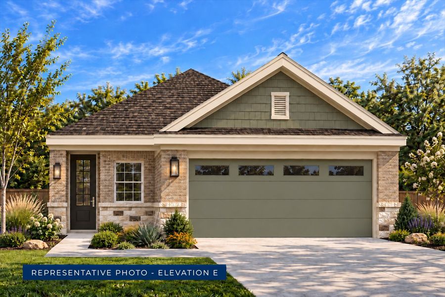 Representative exterior photo of a completed home built from the Hamilton F by First Texas Homes in The Meadows, Denton, TX (Image 7).