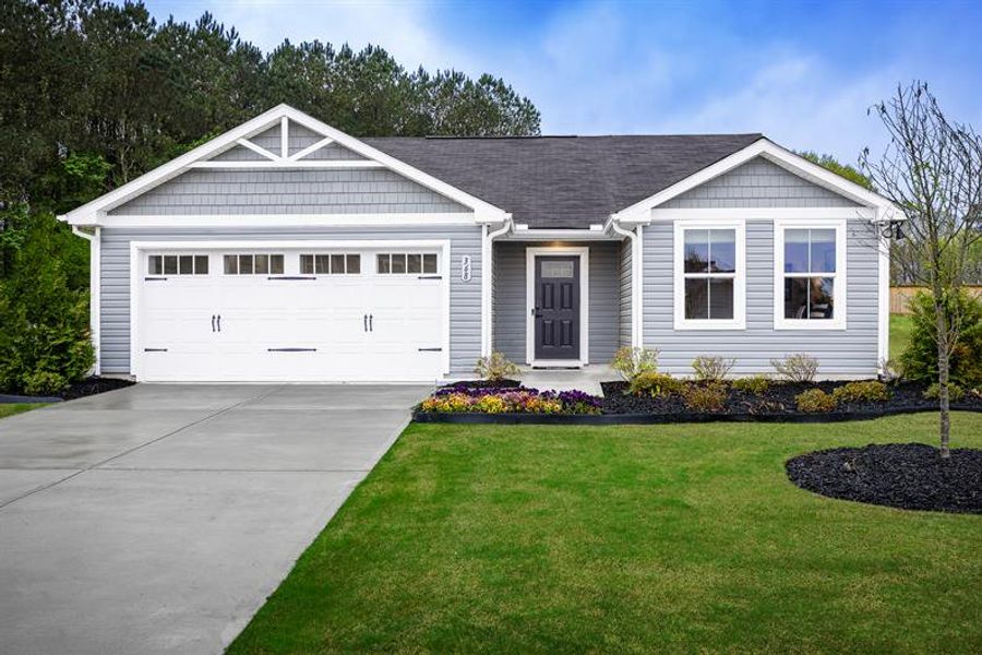 Representative exterior photo of a completed home built from the Spruce by Ryan Homes in Basildon, Lancaster, SC (Image 1).