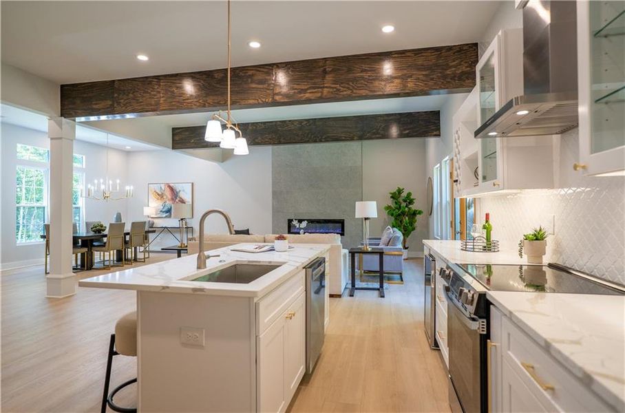 Furnished interior view inside a new home in , Snellville (Image 18).