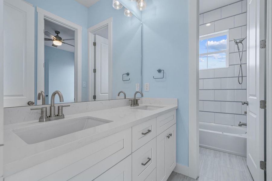 Furnished interior view inside a new home in , Galveston (Image 13).