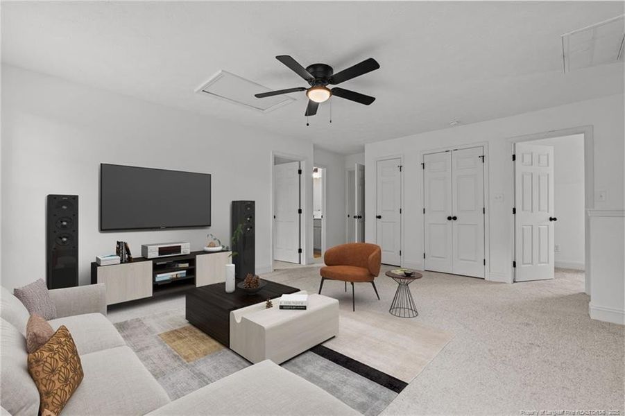 family room/bonus room virtually staged. family room/bonus room virtually staged.