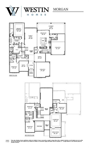2D floor plan layout of this home in Rough Hollow, Austin, TX (Image 4).
