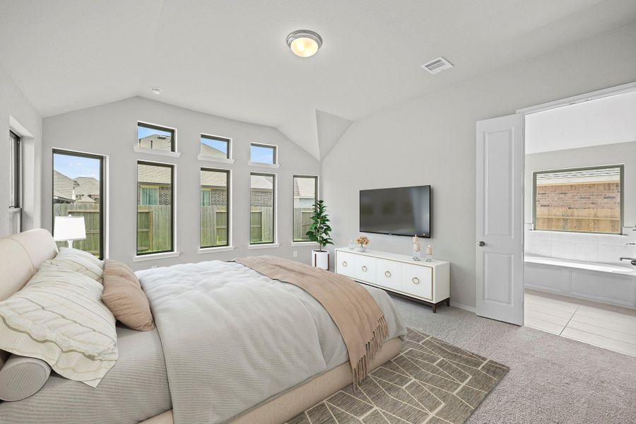Furnished interior view inside a new home in The Trails, New Caney (Image 9).