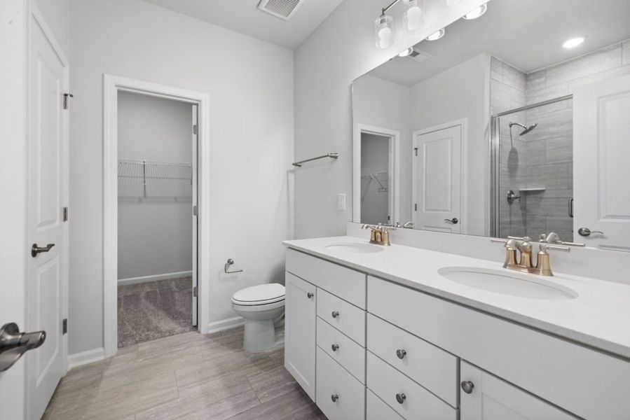 Furnished interior view inside a new home in Exchange at 401, Raleigh (Image 11).
