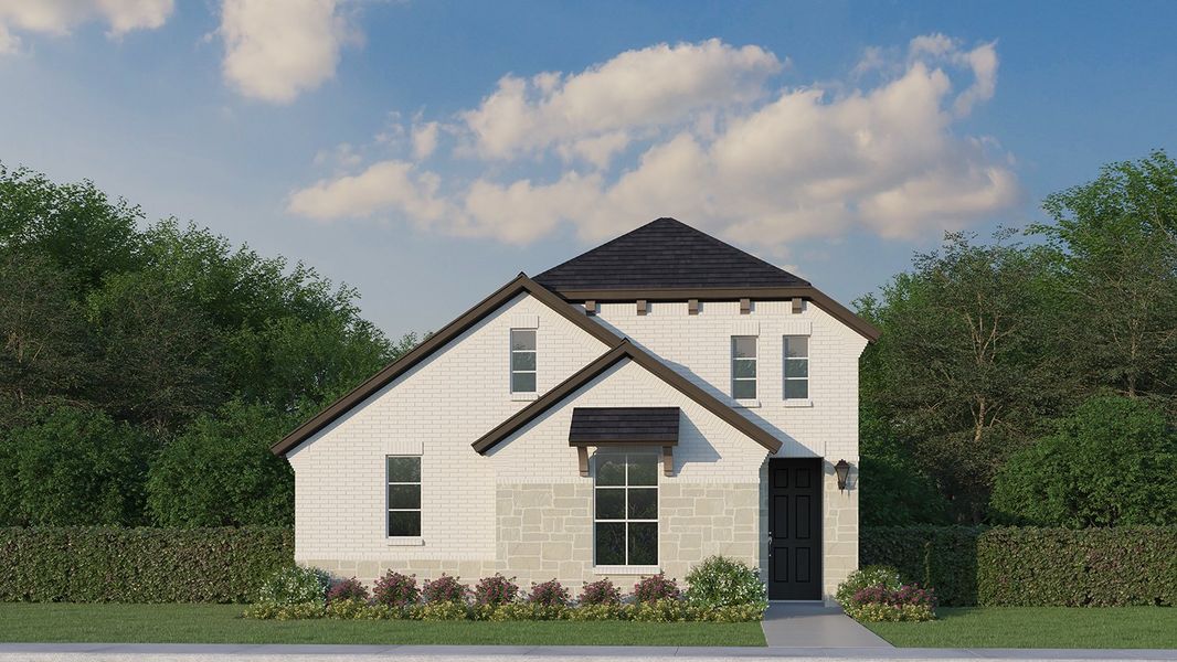 Plan 1452 Elevation D w/ Stone