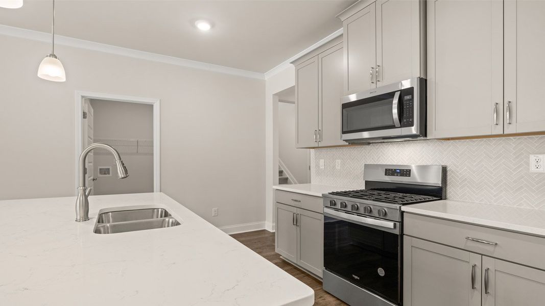 Furnished interior view inside a new home in Oak Ridge Meadows - Active Adult, Locust Grove (Image 9).