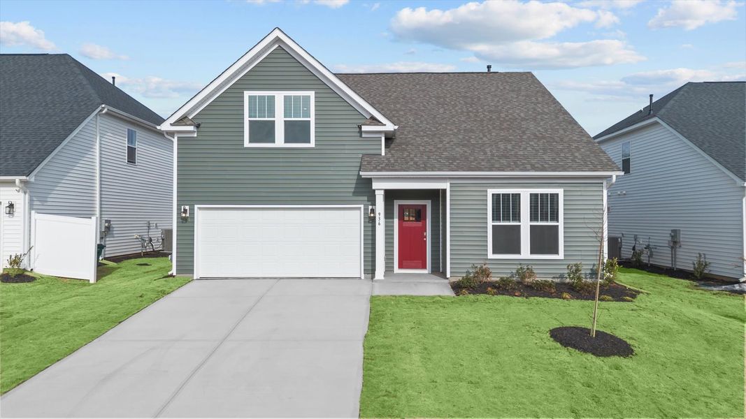 Representative exterior photo of a completed home built from the Cooper 3 by DRB Homes in The Wilds at Cedar Mountain, Asheville, NC (Image 20).
