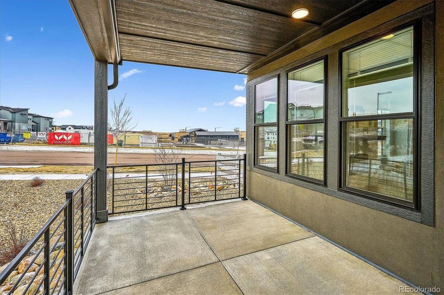 Porch faces south and west for year-round enjoyment Porch faces south and west for year-round enjoyment