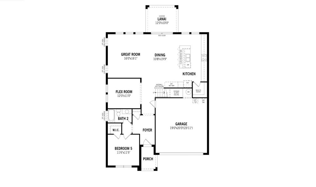 2D floor plan layout for the Sequoia by Mattamy Homes in Wellen Park, Venice, FL (Image 3).