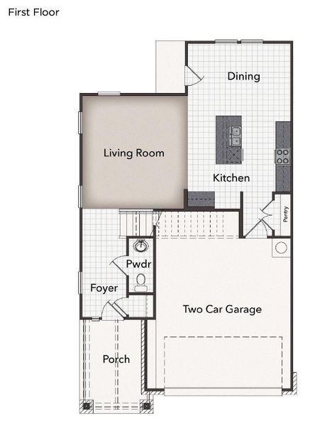 2D floor plan layout of this home in Mustang Meadows, Waller, TX (Image 3).