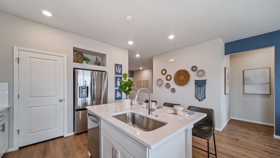 Furnished interior view inside a new home in Thompson River Ranch, Johnstown (Image 10).