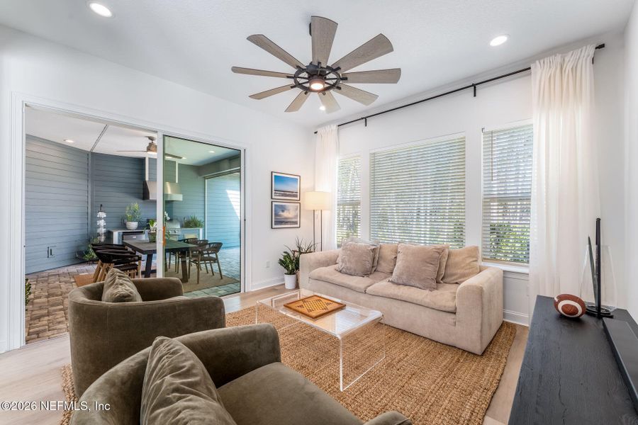 Furnished interior view inside a new home in Palm Crest at Seabrook, Ponte Vedra (Image 17). Furnished interior view inside a new home in Palm Crest at Seabrook, Ponte Vedra (Image 17).