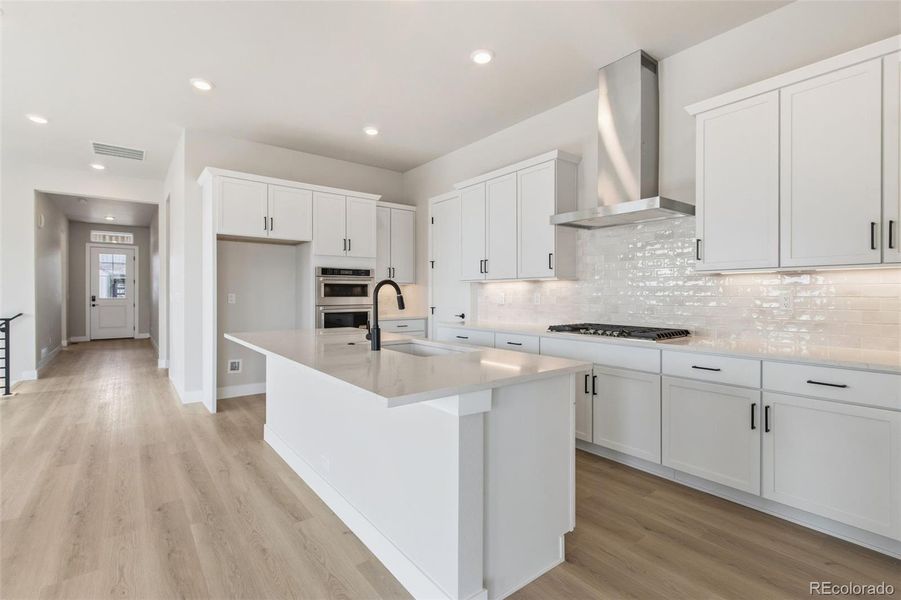 Furnished interior view inside a new home in Kitchel Lake at Serratoga Falls, Timnath (Image 4).