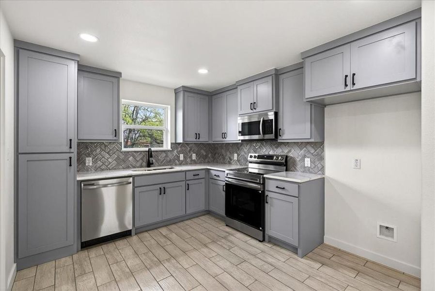 Furnished interior view inside a new home in , Gun Barrel City (Image 6). Furnished interior view inside a new home in , Gun Barrel City (Image 6).