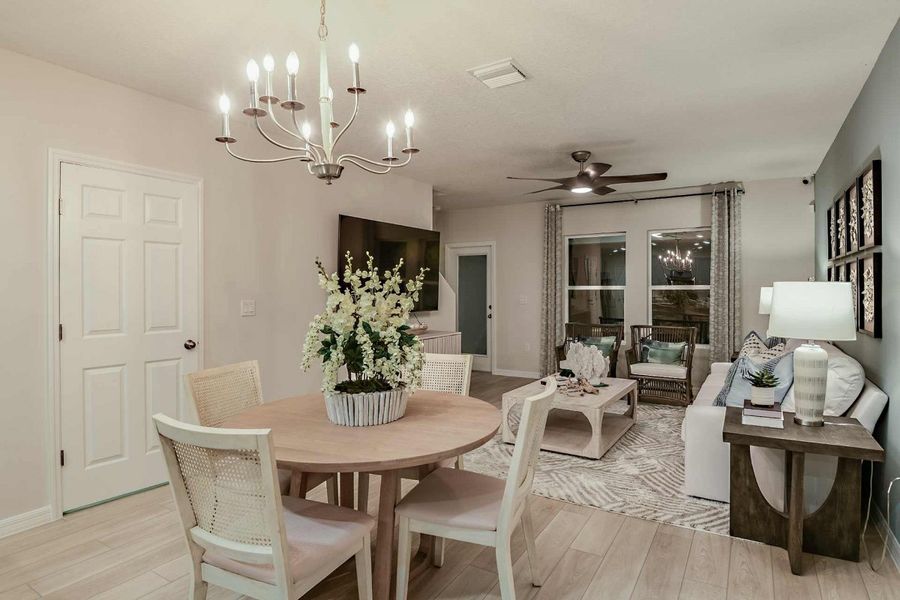 Representative furnished interior of a home built from the Barcelona by Casa Fresca Homes in Pasadena Woods, Dade City (Image 11). Representative furnished interior of a home built from the Barcelona by Casa Fresca Homes in Pasadena Woods, Dade City (Image 11).