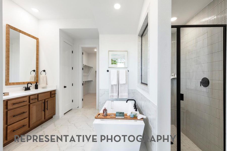 Furnished interior view inside a new home in Santa Rita Ranch, Liberty Hill (Image 29).