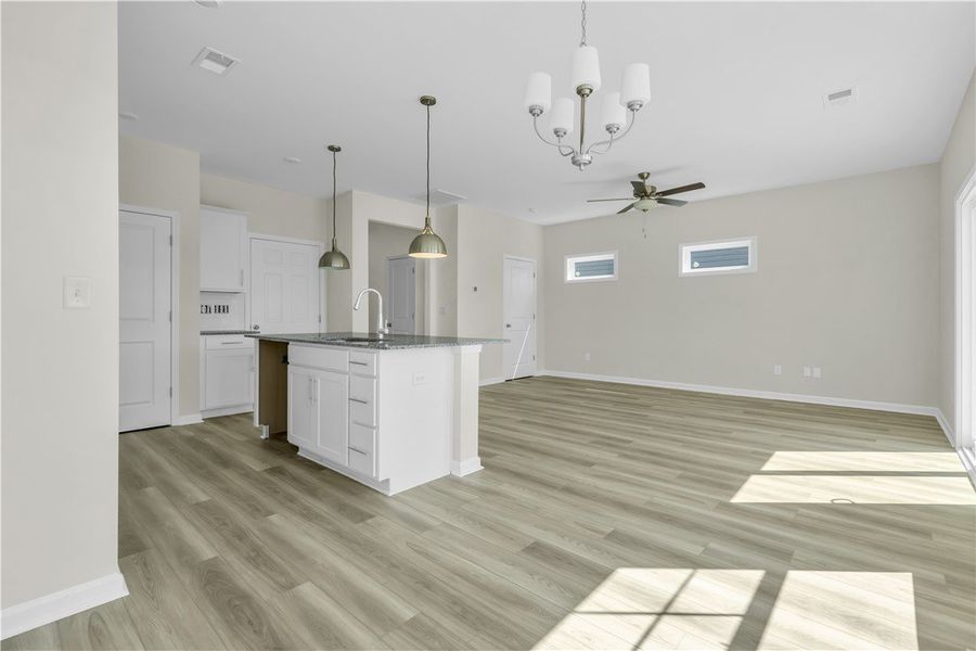 Furnished interior view inside a new home in Brownstone Park, Easley (Image 4).