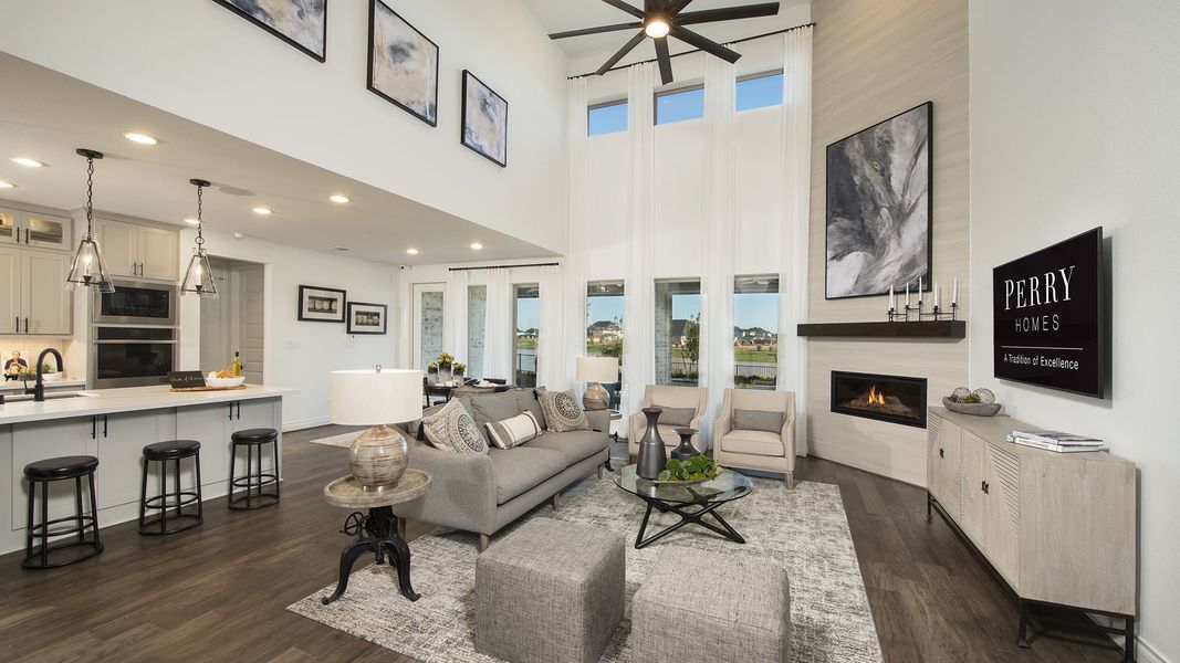 Representative furnished interior of a home built from the 4098W by Perry Homes in Valencia, Manvel (Image 12).