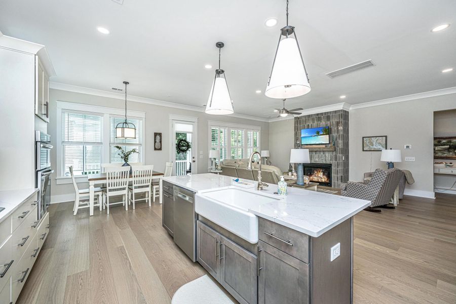 Furnished interior view inside a new home in Overlook at Copahee Sound, Awendaw (Image 40).