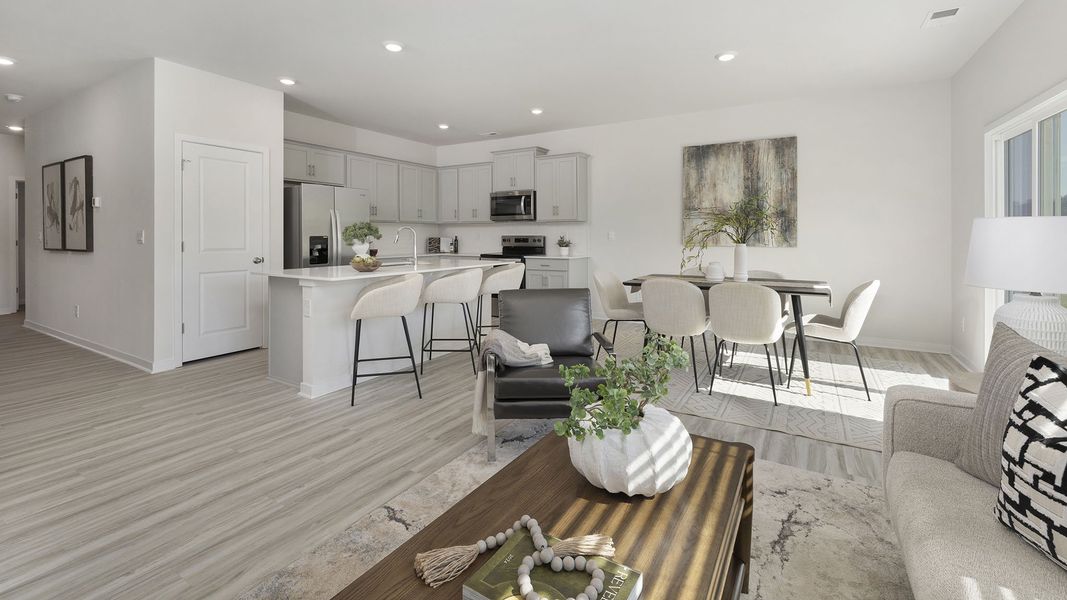 Representative furnished interior of a home built from the Freeport by D.R. Horton in Stanton, Richburg (Image 9).