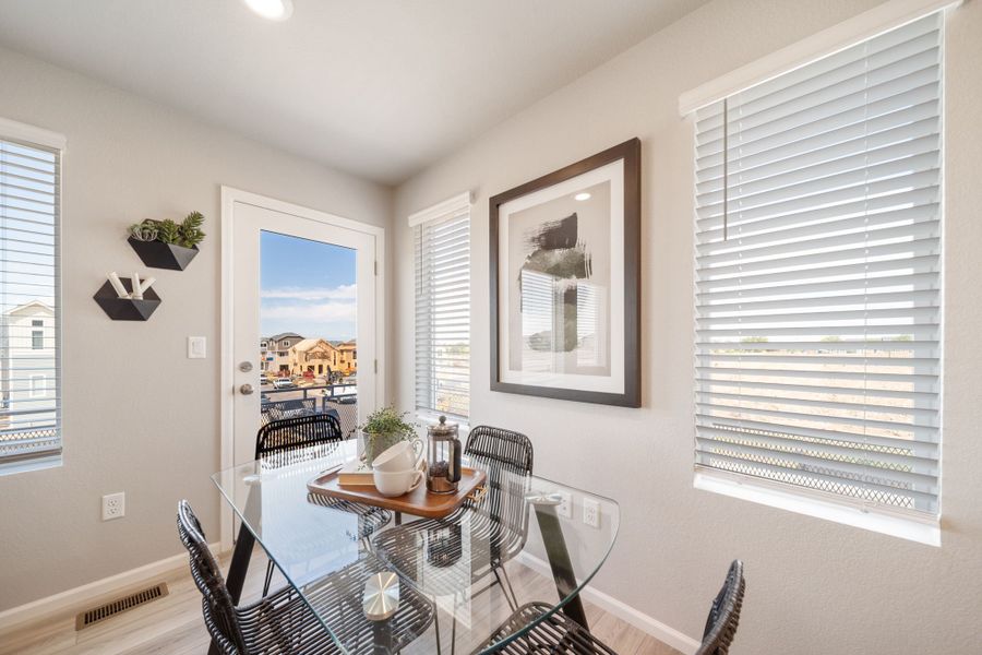 Furnished interior view inside a new home in Reunion, Commerce City (Image 9). Furnished interior view inside a new home in Reunion, Commerce City (Image 9).